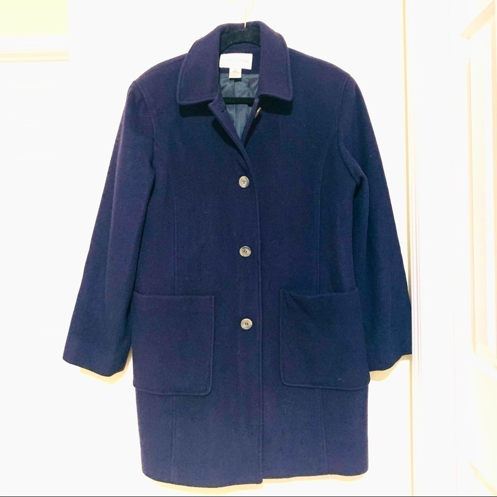 Evan Picone• luxury Wool & Cashmere long coat M